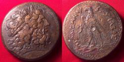Ancient Coins - PTOLEMY IV PHILOPATOR AE 41mm drachm. 69.0 grams. Alexandria, Egypt. Eagle on thunderbolt.