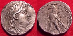 Ancient Coins - DEMETRIOS II NIKATOR AR silver tetradrachm. Second reign, final year, 126-125 BC.