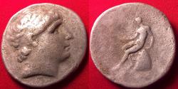 Ancient Coins - ANTIOCHOS I SOTER AR silver tetradrachm. Apollo on omphalos