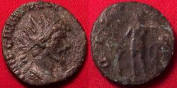 Ancient Coins - QUINTILLUS AE antoninianus. Rome, 270 AD. Virtus standing, holding spear & shield.
