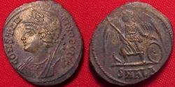 Ancient Coins - CONSTANTINOPOLIS city commemorative. Alexandria mint, 334-335 AD. Victory standing, foot on prow.