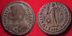 Ancient Coins - LICINIUS I AE silvered reduced follis. Cyzicus mint, IOVI CONSERVATORI. Scarce.