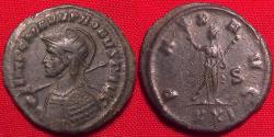 Ancient Coins - PROBUS AE antoninianus Siscia, 277 AD. Pax standing left. Helmeted bust