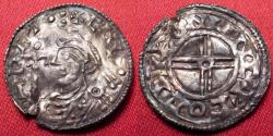 Ancient Coins - KING CNUT THE GREAT (Canute) AR silver penny. Lincoln, 1029-1035 AD, under moneyer Colgrim. Short cross