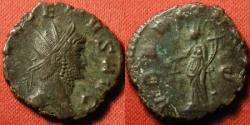 Ancient Coins - GALLIENUS AE antoninianus. Rome mint. UBERITAS standing, holding purse & cornucopia.