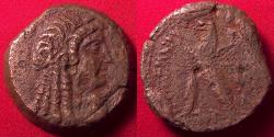 Ancient Coins - PTOLEMY V EPIPHANOS AE middle bronze. 204-180 BC. Wreathed Isis / Eagle on thunderbolt