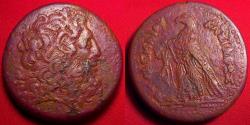 Ancient Coins - PTOLEMY III EUERGETES AE large drachm. 42mm. Eagle on thunderbolt, Chi-Rho below