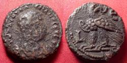 Ancient Coins - VALERIAN I AE tetradrachm. Alexandria. Eagle standing, wreath in its beak. RY 5 (257-258 AD).