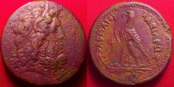 Ancient Coins - PTOLEMY III EUERGETES AE large drachm. 70 grams. Eagle on thunderbolt, Chi-Rho below