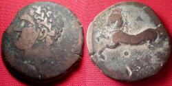 Ancient Coins - KINGDOM OF NUMIDIA, Micipsa, AE 27mm. Bearded bust, Horse galloping left.
