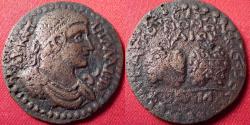 Ancient Coins - GALLIENUS AE 26mm. Phrygia, Hierapolis, Homonoia issue with Smyrna. Two prize urns.