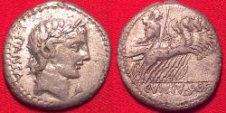 Ancient Coins - C VIBIUS PANSA AR silver denarius. Minerva in quadriga, bust of Apollo