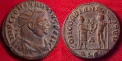 Ancient Coins - CONSTANTIUS I CHLORUS AUGUSTUS AE post reform radiate fraction. Alexandria, CONCORDIA MILITVM