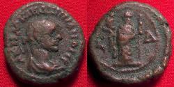 Ancient Coins - MAXIMIANUS AE tetradrachm. Alexandria, 288-289 AD. Alexandria standing, holding bust of Serapis