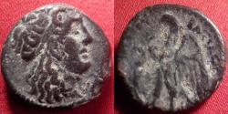 Ancient Coins - PTOLEMY I SOTER AE dichalkon. Bust of Alexander III The Great. 294 BC or later. Eagle standing