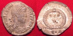 Ancient Coins - VALENTINIAN I AR silver siliqua. Constantinople mint. VOT V in wreath.