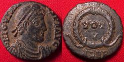 Ancient Coins - JOVIAN AE3. Alexandria rarity, unpublished officina. Vows in wreath