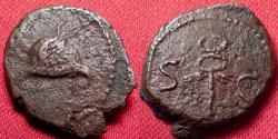 Ancient Coins - ANONYMOUS AE quadrans. Period of Domitian to Antoninus Pius. Winged petasos, winged caduceus.