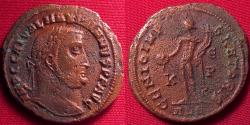 Ancient Coins - GALERIUS AUGUSTUS AE follis. Genio Imperatoris, Genius standing. Alexandria mint.
