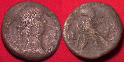 Ancient Coins - NERO billon silver tetradrachm. Alexandria mint. Eagle advancing, simpulum behind