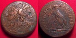 Ancient Coins - PTOLEMY IV PHILOPATOR AE 39mm drachm. 68.7 grams. Alexandria, Egypt. Eagle on thunderbolt.