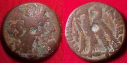 Ancient Coins - PTOLEMY IX & PTOLEMY X AE '40 drachms' (obol). Two eagles. 113-81 BC