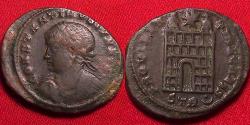 Ancient Coins - CONSTANTINE II CAESAR AE3 follis. City gates of Trier.