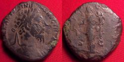 Ancient Coins - MARCUS AURELIUS AE sestertius. Aequitas standing, holding scales & cornucopia