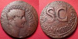 Ancient Coins - TIBERIUS, as Caesar under Augustus, AE as. Legend around large SC, struck 8-12 AD