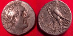 Ancient Coins - PTOLEMY III EUERGETES AR silver tetradrachm. Sidon, 241-240 BC. Eagle on thunderbolt.