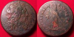 Ancient Coins - PTOLEMY III EUERGETES AE large drachm. 42mm. Eagle on thunderbolt, Chi-Rho below