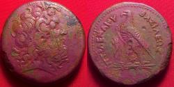 Ancient Coins - PTOLEMY III EUERGETES AE large drachm. 70.2 grams. Eagle on thunderbolt, Chi-Rho below