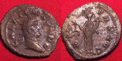 Ancient Coins - GALLIENUS billon antoninianus. Aequitas standing, Mediolanum mint. Very rare.