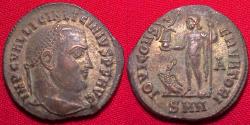 Ancient Coins - LICINIUS I AE follis. Nicomedia mint, 313-317 AD. Jupiter standing, eagle at his feet
