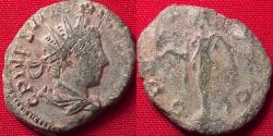 Ancient Coins - TETRICUS II AE antoninianus. Spes walking, holding flower