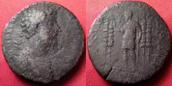 Ancient Coins - MARCUS AURELIUS AE orichalcum sestertius. Emperor in military dress, four standards around. Very scarce