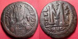 Ancient Coins - JUSTINIAN AE large follis. Antioch, as Theupolis. 546-547 AD.