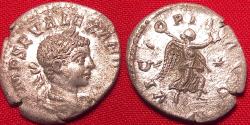 Ancient Coins - SEVERUS ALEXANDER AR silver denarius. Antioch, 222 AD. Victoria advancing