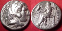 Ancient Coins - ALEXANDER III THE GREAT AR silver tetradrachm. Babylon, 311-300 BC, under Seleukos I Nikator. Herakles / Zeus.
