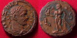 Ancient Coins - MAXIMIANUS AE potin tetradrachm. Herakles holding Nike, club & lion's skin. Scarce