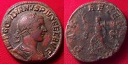 Ancient Coins - GORDIAN III AE sestertius. Pax Aeterna, Pax advancing left