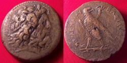 Ancient Coins - PTOLEMY III EUERGETES AE 39mm tetrobol. 246-222 BC. Eagle with no control mark below. Rare.
