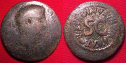 Ancient Coins - AUGUSTUS AE as. Moneyer's series, 15 BC. L Naevius Surdinus. Legend around SC.