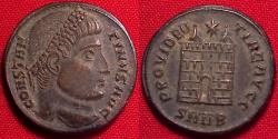 Ancient Coins - CONSTANTINE I THE GREAT AE silvered follis. City gates of Nicomedia. Nicomedia mint