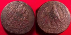 Ancient Coins - PTOLEMY III EUERGETES AE large drachm. 65.1 grams. Eagle on thunderbolt, Chi-Rho below