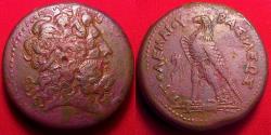 Ancient Coins - PTOLEMY III EUERGETES AE large drachm. 68.3 grams. Eagle on thunderbolt, no monogram