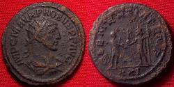 Ancient Coins - PROBUS AE 24mm. Antioch mint. CLEMENTIA TEMP, Jupiter & Probus standing.