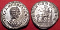 Ancient Coins - JULIA DOMNA AR silver antoninianus. Venus seated, holding branch & scepter. 5.0 grams