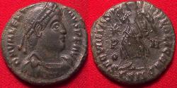Ancient Coins - VALENTINIAN I AE follis. Siscia. Victory advancing left