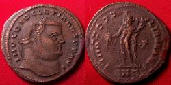 Ancient Coins - DIOCLETIAN AE follis. 10.4 grams. Antioch, 297-298 AD. Genius standing.